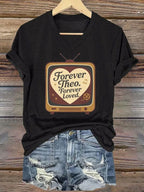 Women's  Forever Theo Forever Loved Printed Casual T-Shirt