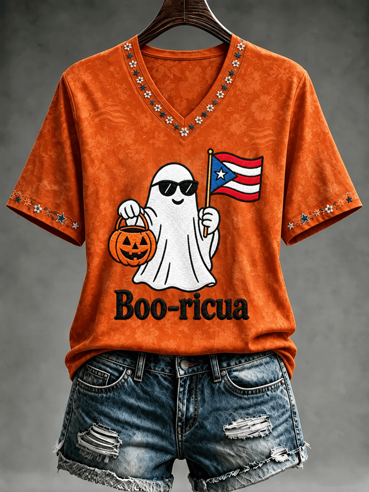 Women's Halloween In Puerto Rico Print T-Shirt