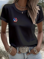Women's Printed Round Neck T-Shirt