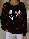 Women's Welcome To The Upside Down Print Casual Sweatshirt
