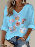 Puerto Rico Singer Boricua Printed Long Sleeve Top