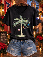 Women's Boricua Christmas Print Top