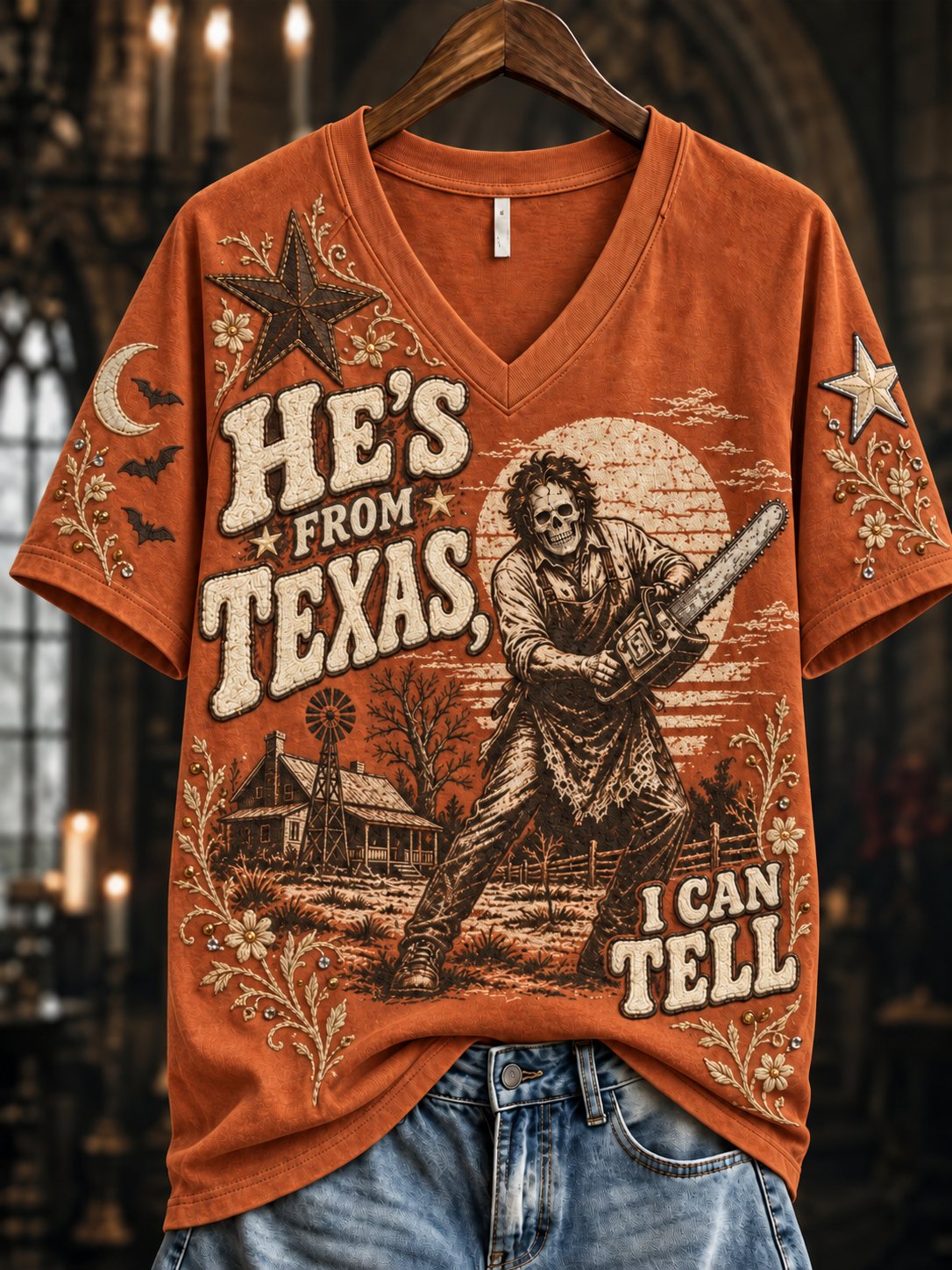 Women'S He's From Texas I Can Tell Print T-Shirt