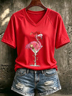 Women's Casual Printed Short-Sleeve T-Shirt