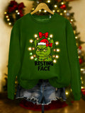 Women's Christmas printed Crew Neck Sweatshirt