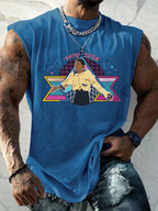 Men'S Commemorate Print Casual Vest