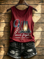 Women's Never Forget September 11 Print Vest