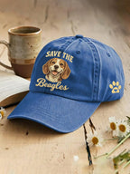 Unisex Save The Beagles Printed Hat