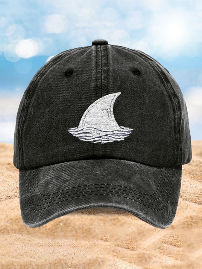 Retro Amity Island 1975 Sharks Print Baseball Cap