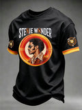 Men's Singer Print Casual T-Shirt