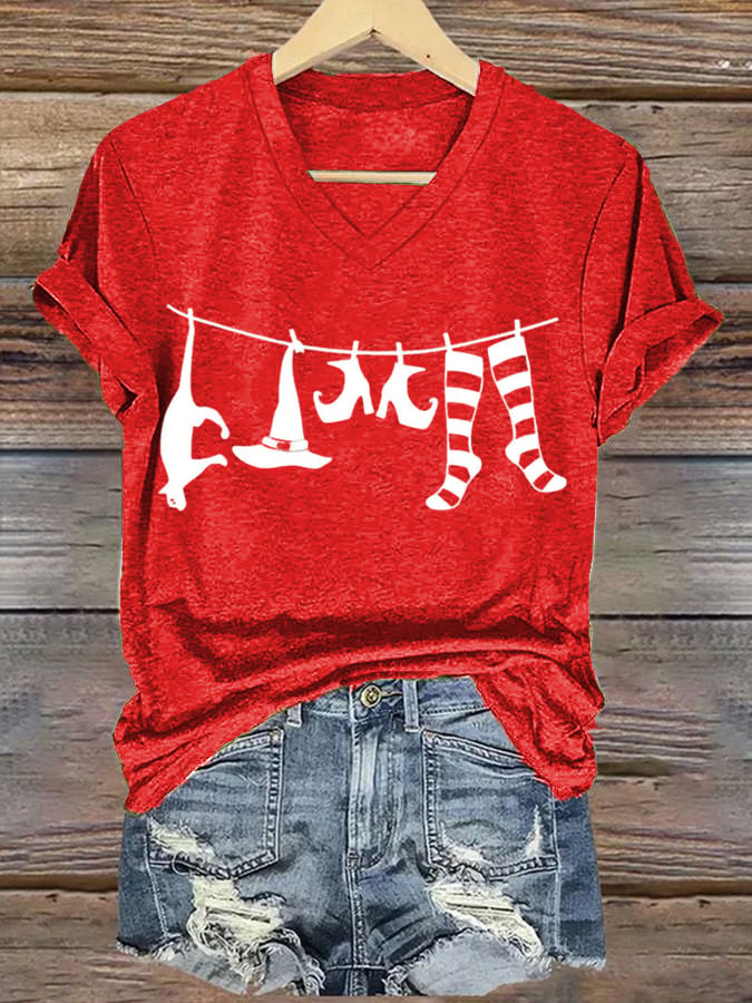Women's Halloween Printed Casual T-Shirts