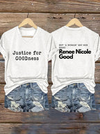 Women's Say Her Name Print V Neck T-shirt