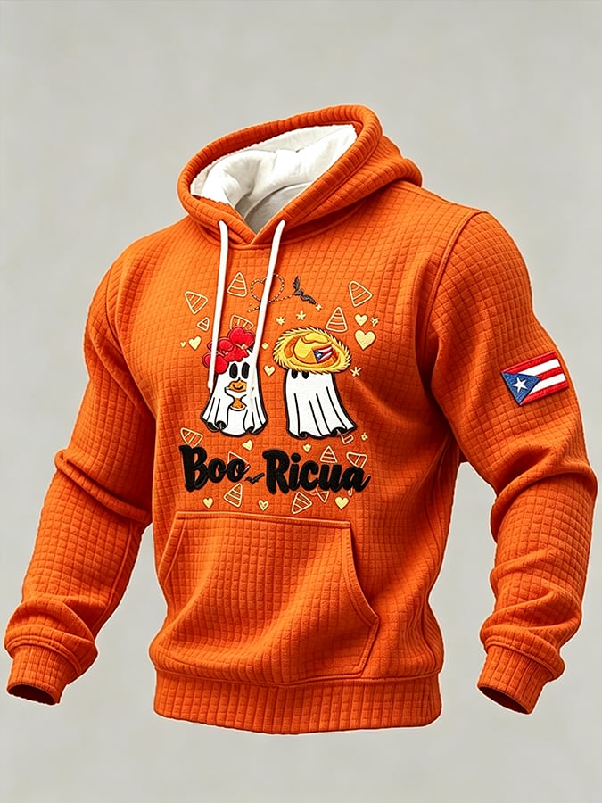 Men'S Puerto Rico Halloween casual print hoodie