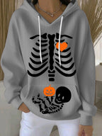 Women's Skeleton Halloween Maternity  Print Sweatshirt