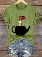 Women's Halloween Printed Casual T-Shirt