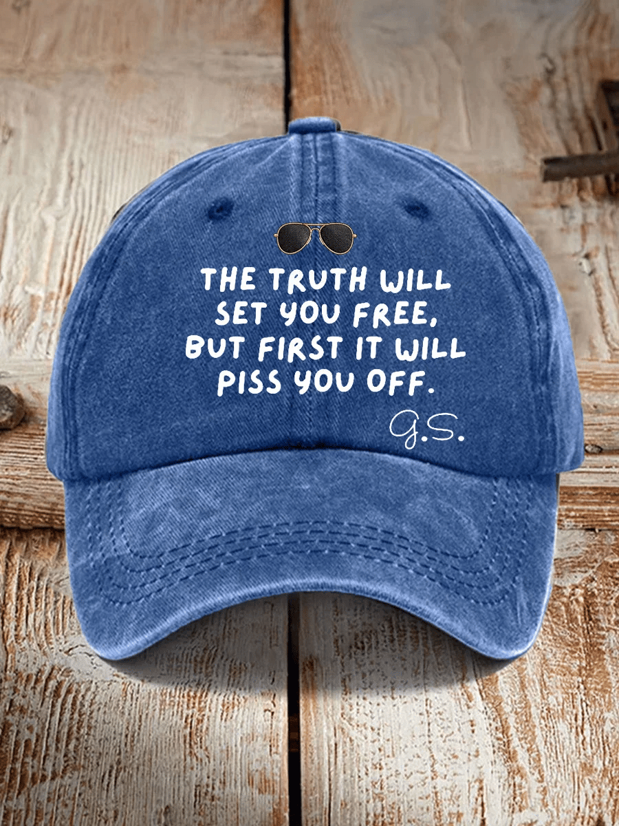 Retro The Truth Will Set You Free, But First It Will Piss You Off 1934-2026 Print Baseball Cap