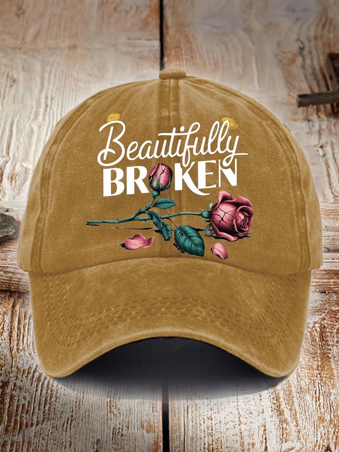 Women's Unisex Country Music Print Washed Distressed Hat
