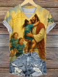 Women's Praying For Camp Mystic Printed T-shirt