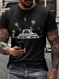 Men's Music Print short-sleeved T-shirt