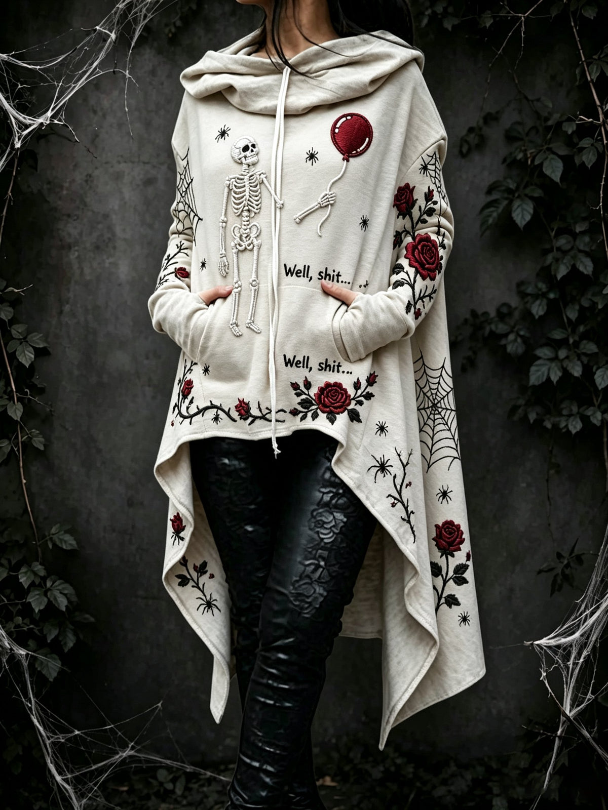 Women's Retro Halloween Well, shit... Print Hoodie