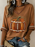 Women's Fall Rugby Print Top