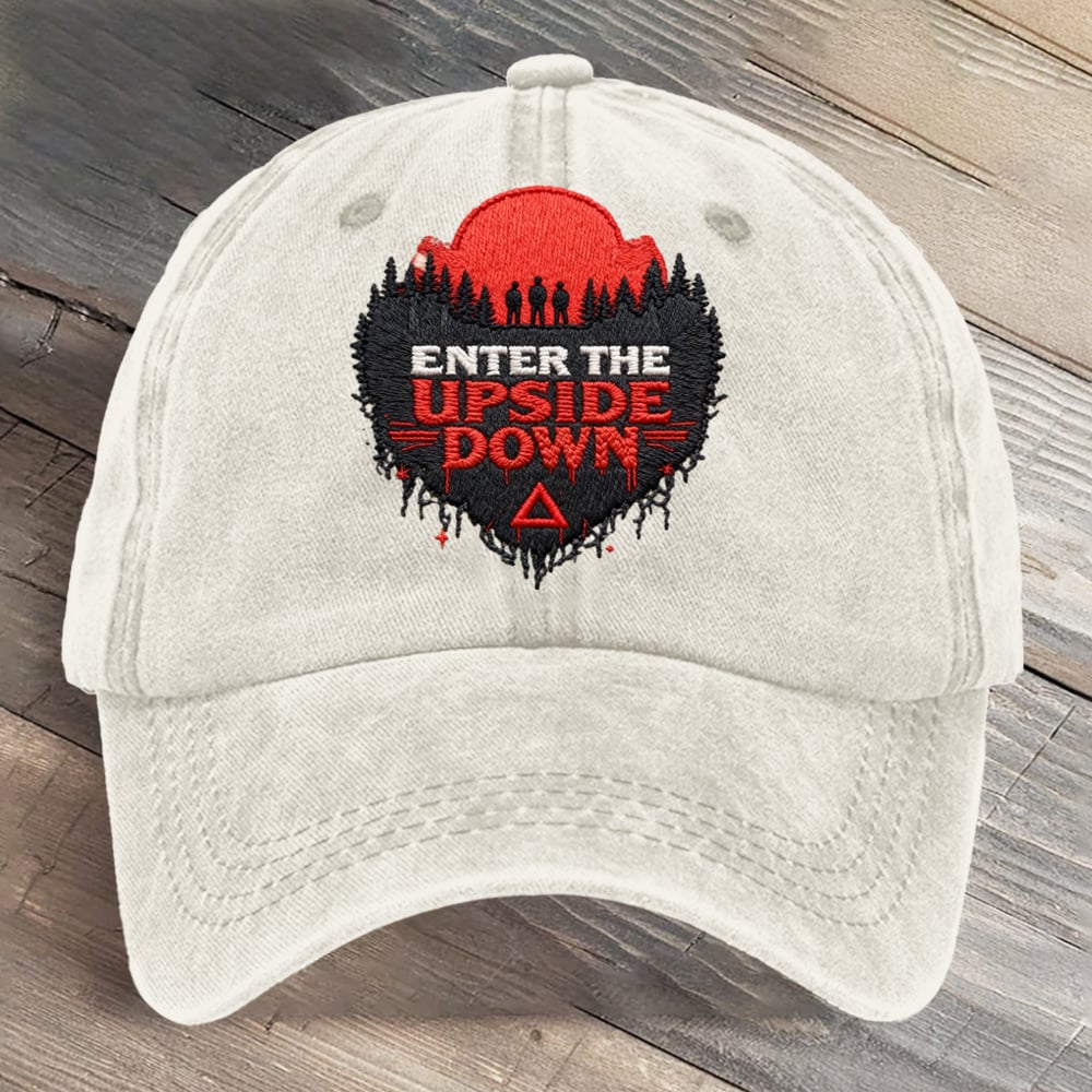 Enter The Upside Down Hawkins Indiana National Park Art Printed Cap