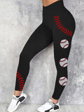 Women's Baseball Game Day Print Leggings