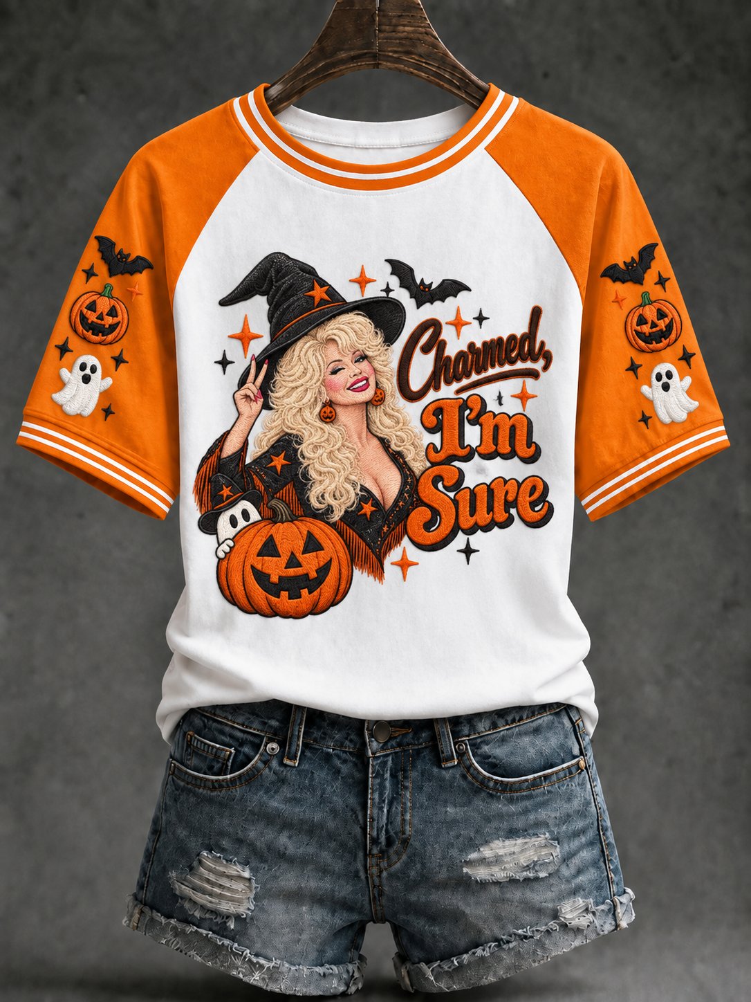 Women's Halloween Fan Graphic T-Shirt