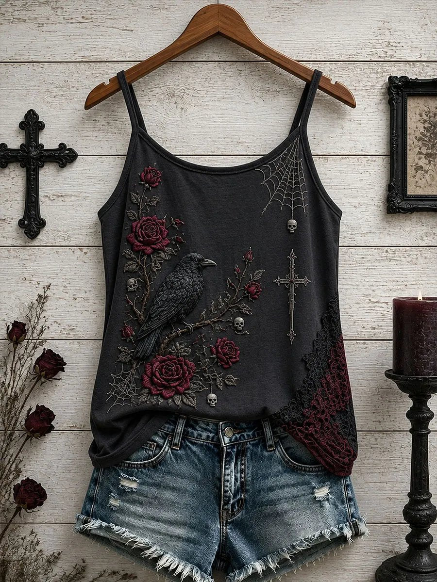 Women's Halloween Raven Faith Art Pattern Comfortable Vest