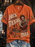 Women'S He's From Texas I Can Tell Print T-Shirt