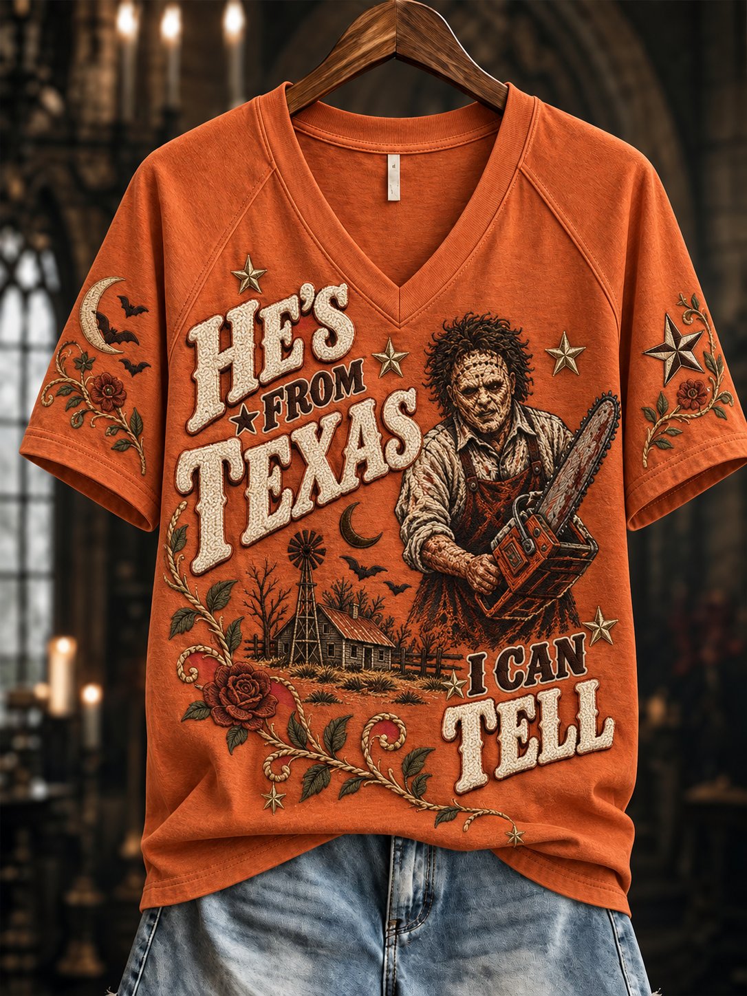 Women'S He's From Texas I Can Tell Print T-Shirt
