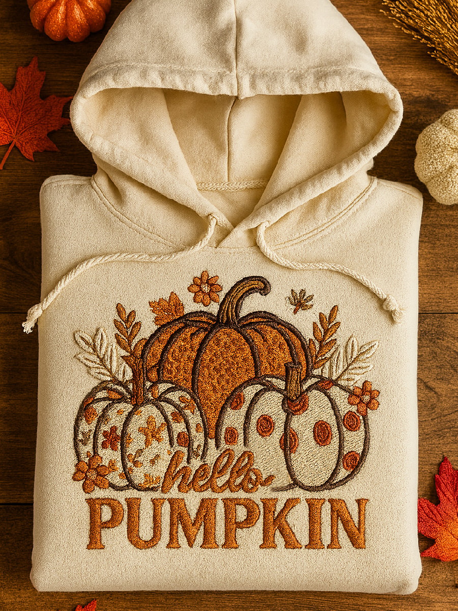 Women's Autumn Pumpkin Print Sweatshirt