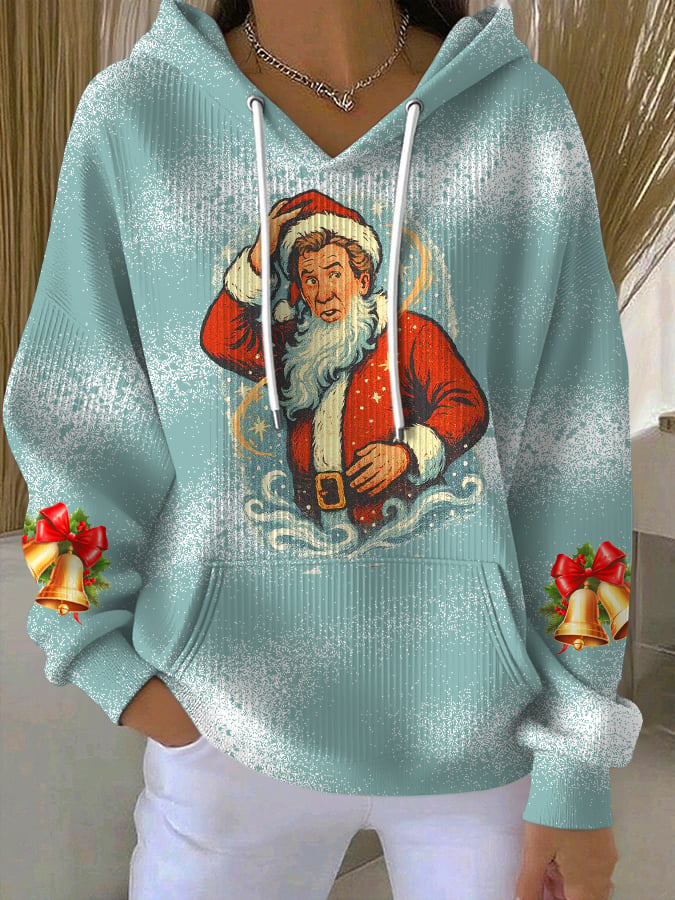 Christmas Fun Colored Casual Women's Hooded Printed Sweatshirt