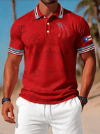 Men's Puerto Rico Print Casual Polo