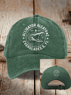 Alligator Alcatraz Funny Florida Everglades Dark Humor  Pride Baseball Cap