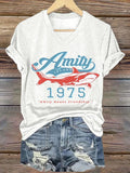 Women's Amity Island 1975 Print T-shirt