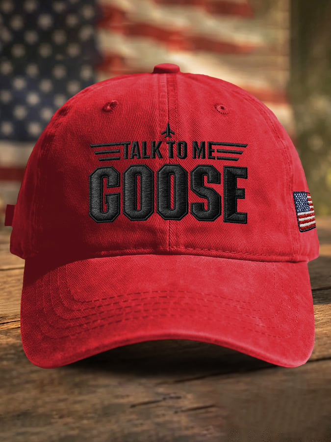 Retro Talk To Me Goose Print Baseball Cap