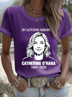 Commemorating Her Printed Short-Sleeved T-Shirt