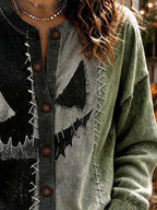 Women'S Casual Printed Knit Cardigan