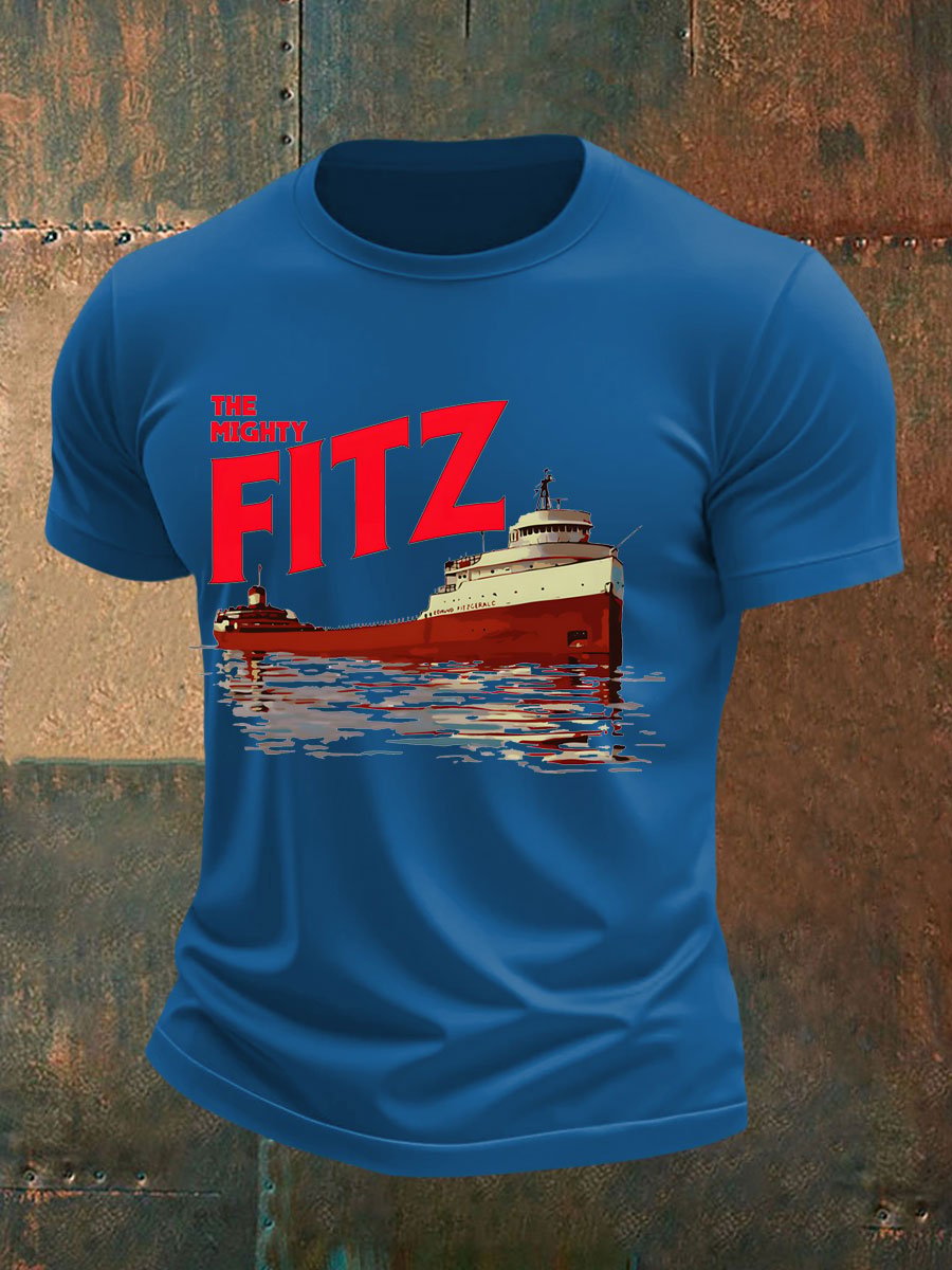 Men's The Mighty Fitz Print Casual T-Shirt