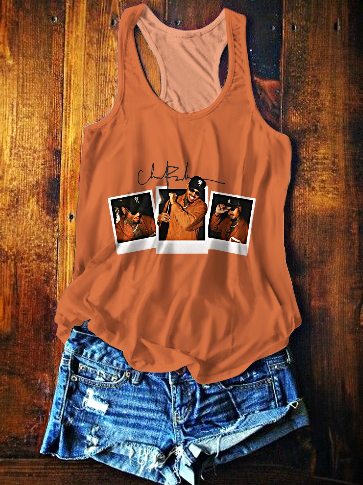 Men's singer casual printed T-shirt E