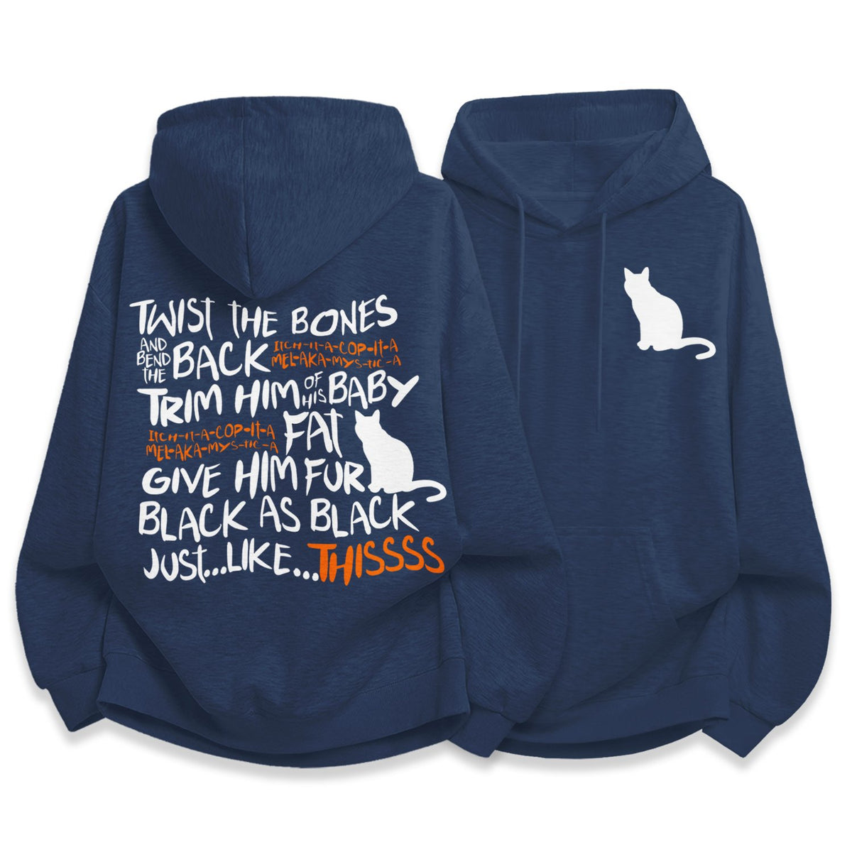 Funny Black Halloween Art Print Hoodie
