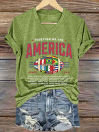 🔥🔥2nd 50% Off 🔥🔥Women's Casual TOGETHER WE ARE AMERICA Printed Short-Sleeve T-Shirt
