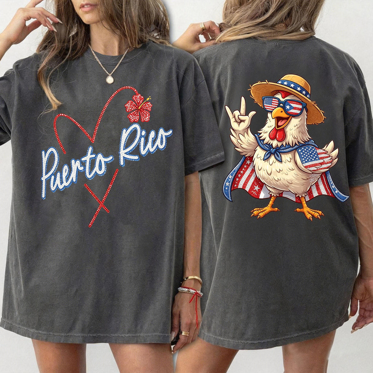 Puerto Rico Art Printed Retro T-shirts