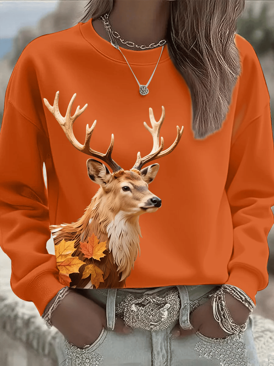 Women's Casual Autumn Animal Print Sweatshirt