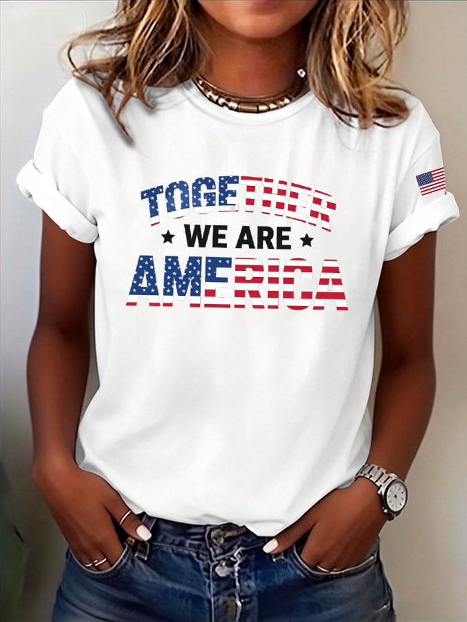 Women's TOGETHER WE ARE AMERICA Print T-Shirt