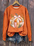 Women's Pumpkin Art Print Sweatshirt