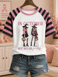 Women's In October we wear pink Printed short-sleeved T-shirt