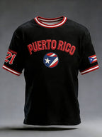Men's Puerto Rico Baseball Fan Casual T-Shirt