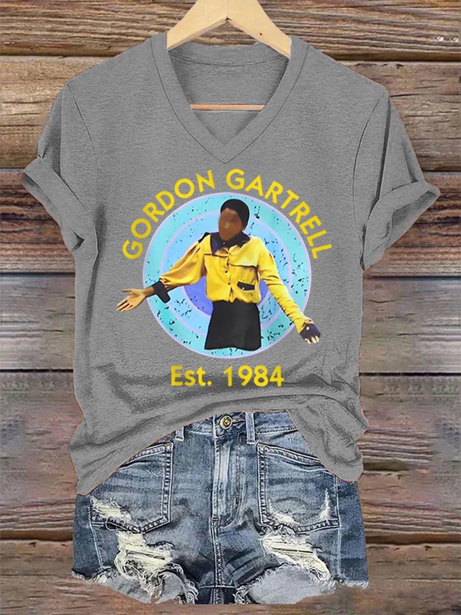 Women's Retro 80s Show Gordon Gartrell Est.1984, R.I.P Malcolm-Jamal Warner Memorial Print T-Shirt